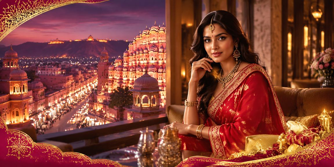 Exclusive VIP lottery bonus offer shown with traditional Jaipur ambiance